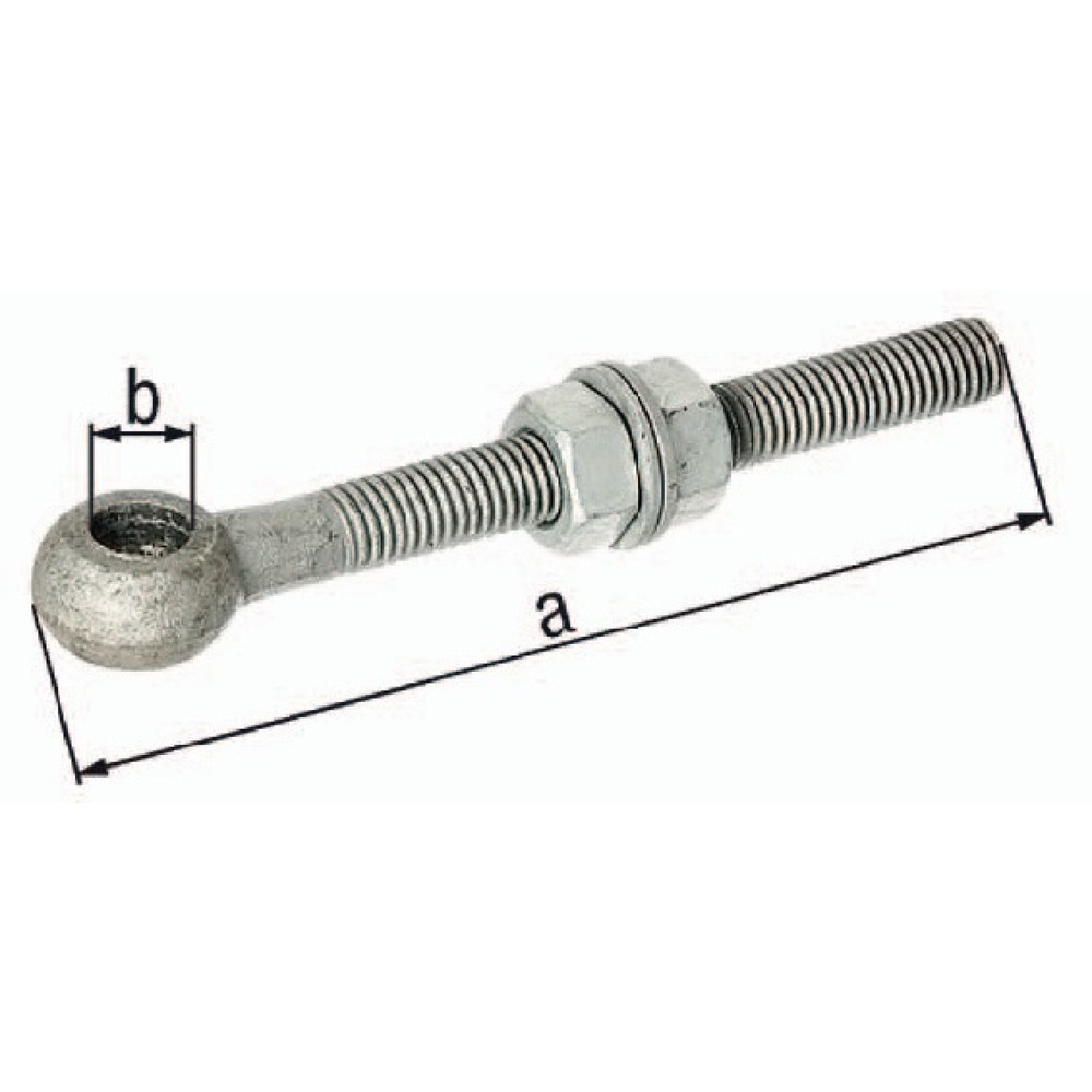 Produktabbildung: GAH Augenschraube, 18 mm, M20 Länge 150 mm, verzinkt