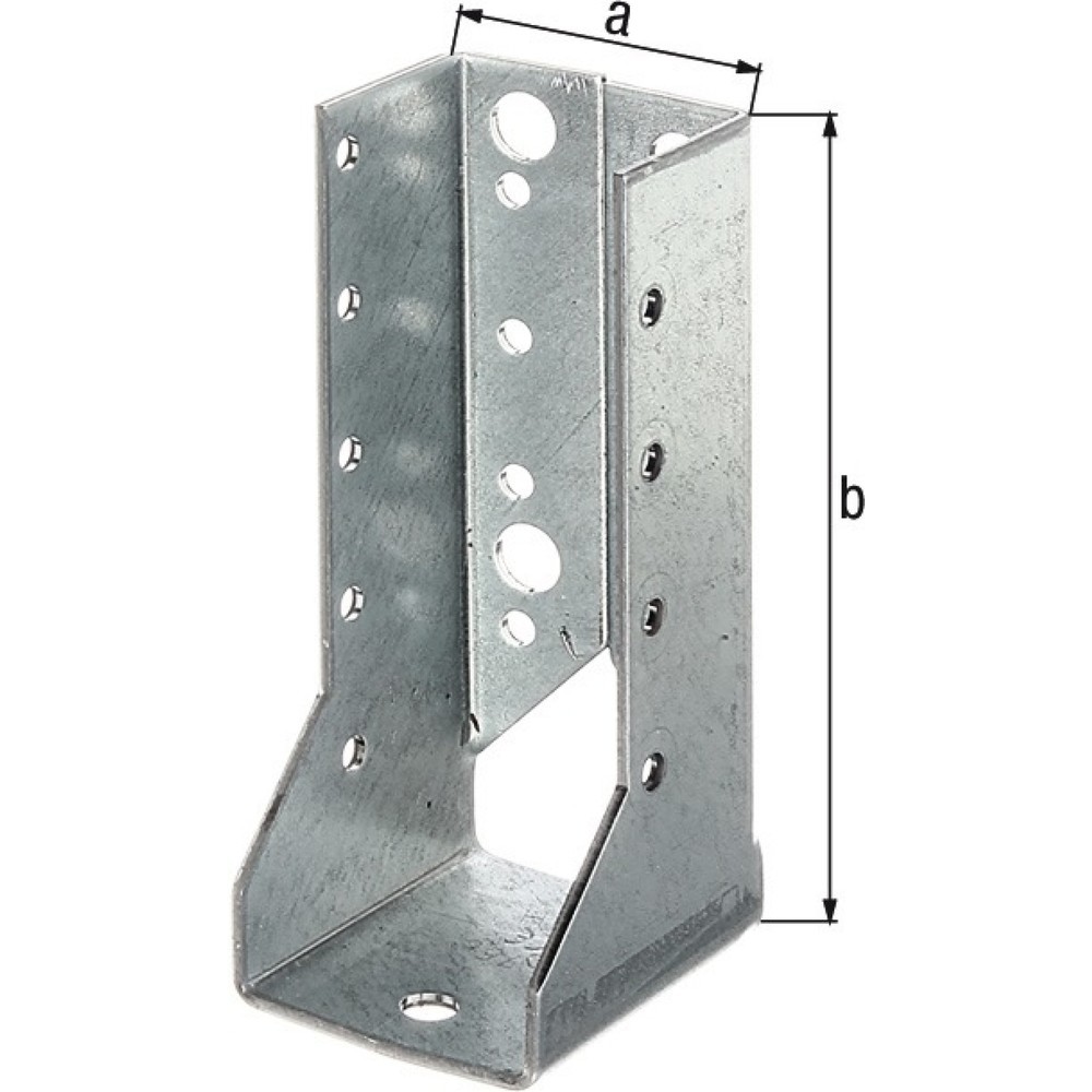 Produktabbildung: GAH Balkenschuh Typ B 80/120, Stahl sendzimirverzinkt, 2 mm ETA-08/0171