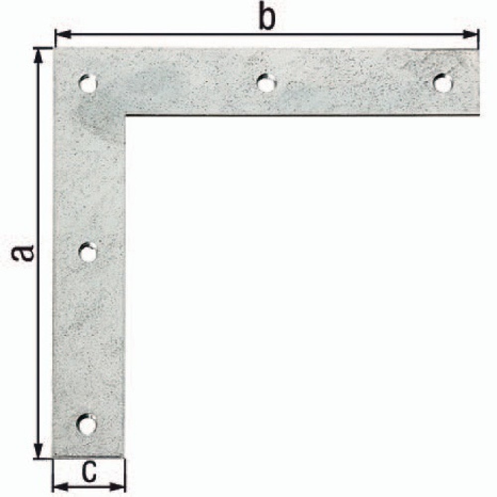 Illustration du produit: GAH Eckwinkel Länge 160 x 160 mm, Stahl sendzimirverzinkt, Breite 30 mm Stärke 3 mm
