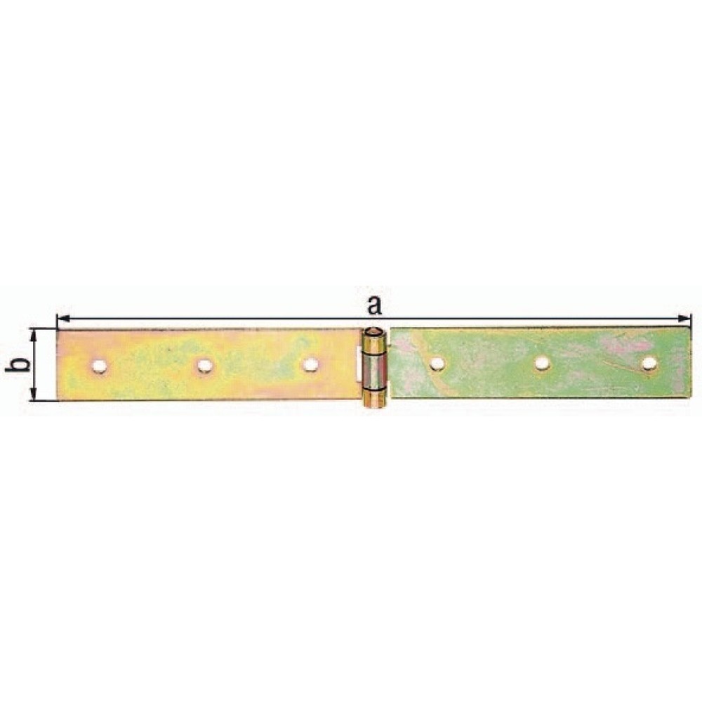 Illustration du produit: GAH Kistenband, Stärke 2,5 mm Stahl, Höhe 35 mm B.offen400 mm, galvanisch gelb verzinkt