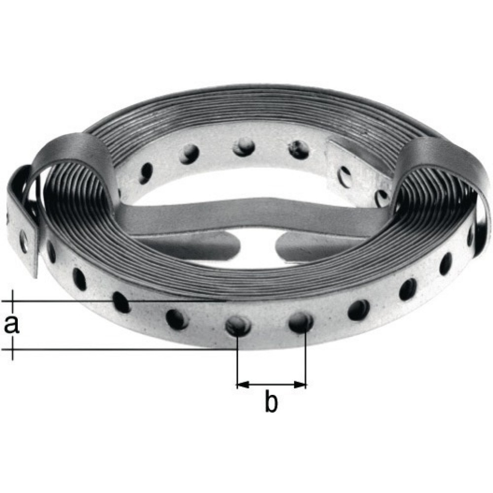 Illustration du produit: GAH Lochband, sendzimirverzinkt, Band-B20 x 1mm Länge 10 m