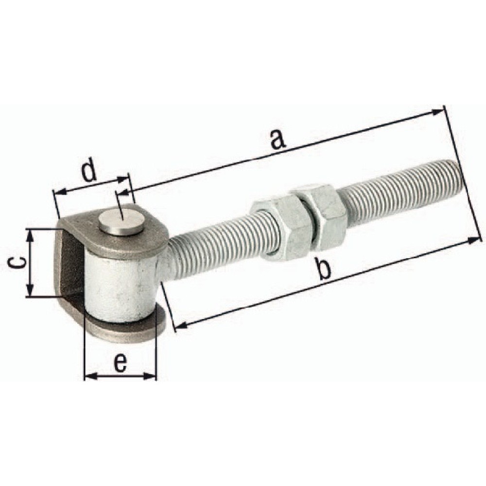 Produktabbildung: GAH Torband, Stahl roh, 144x138x37x30mm
