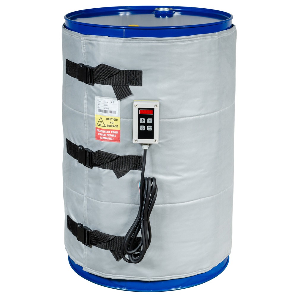 Illustration du produit: Gaine chauffante pour fûts haute température Kuhlmann, 200-220 l, 0-200 ºC, 230 V, 1 200 W, L x H 1 990 x 800 mm