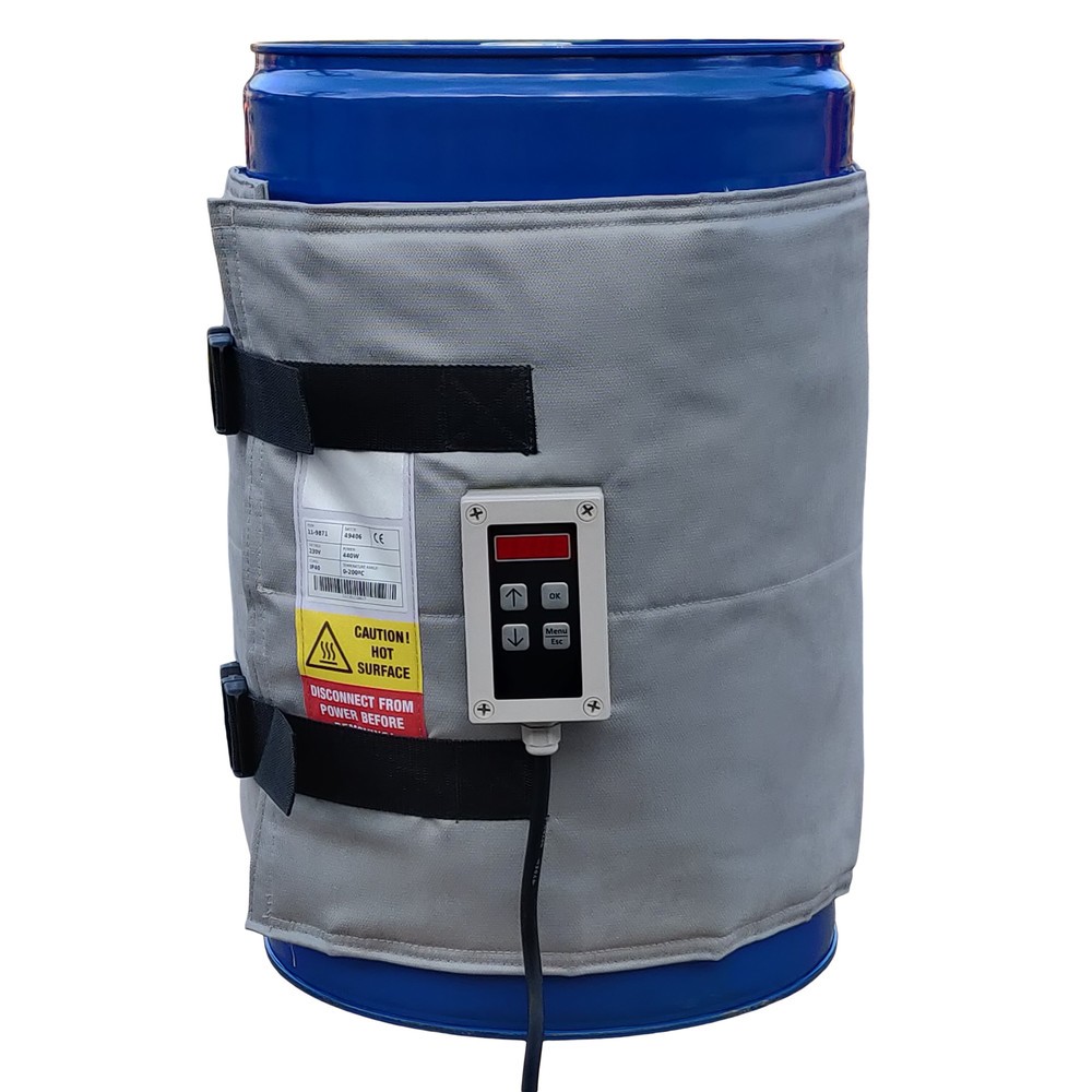 Produktabbildung Nr. 2: Gaine chauffante pour fûts haute température Kuhlmann, 50-60 l, 0-200 ºC, 230 V, 440 W, L x H 1 380 x 460 mm