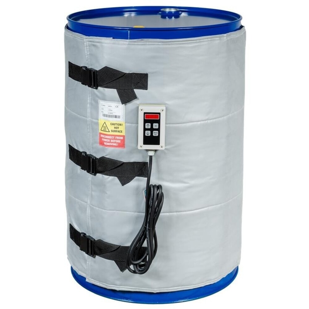 Gaine chauffante pour fûts haute température Kuhlmann, 200-220 l, 0-200 ºC, 230 V, 1 500 W, L x H 1 990 x 800 mm Illustration du produit: Gaine chauffante pour fûts haute température Kuhlmann, 200-220 l, 0-200 ºC, 230 V, 1 500 W, L x H 1 990 x 800 mm
