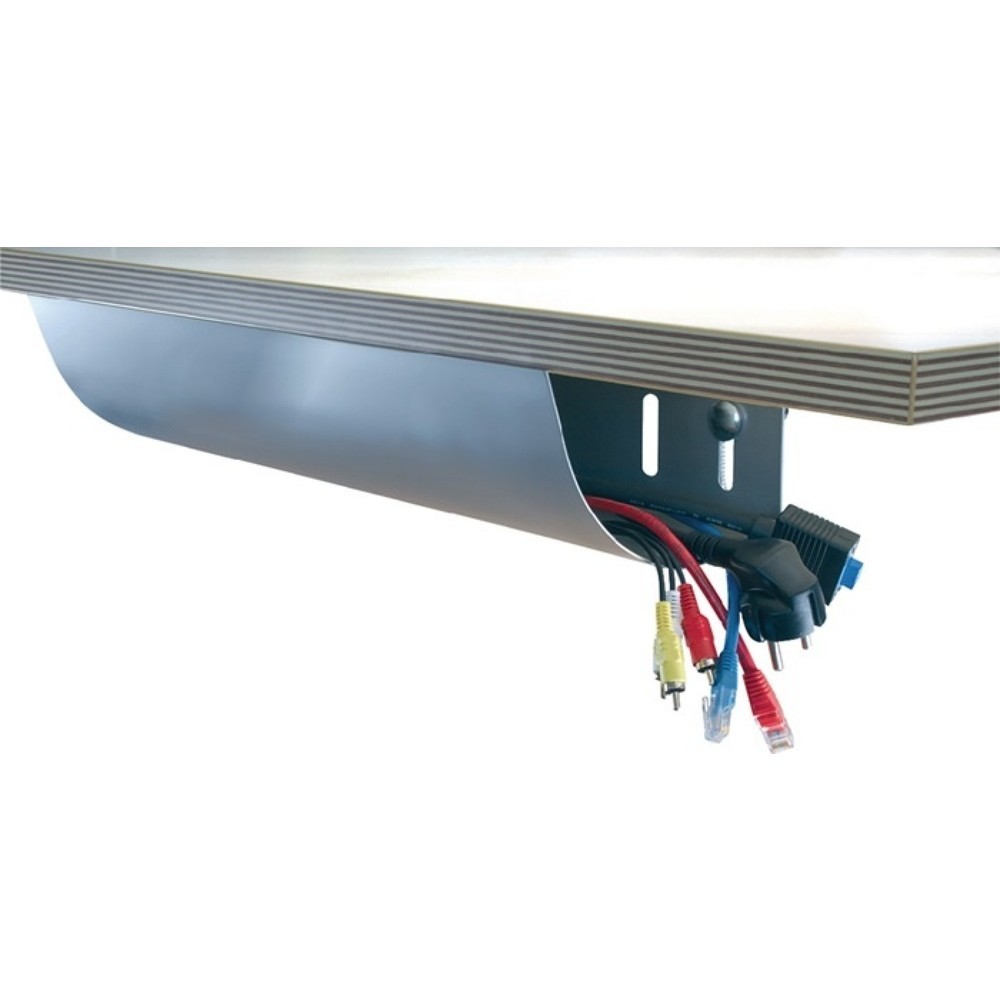 Produktabbildung Nr. 2: Chemin de câbles, adapté aux bureaux, l 760 x P 185 x H 100 mm argenté