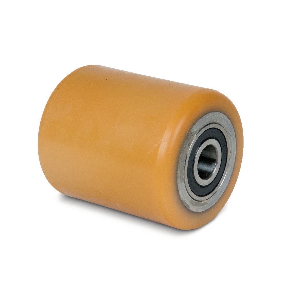 Illustration du produit: Galet de fourche Wicke en PU, dimension de montage 71 mm, Ø x largeur 82 x 66 mm, capacité de charge 490 kg