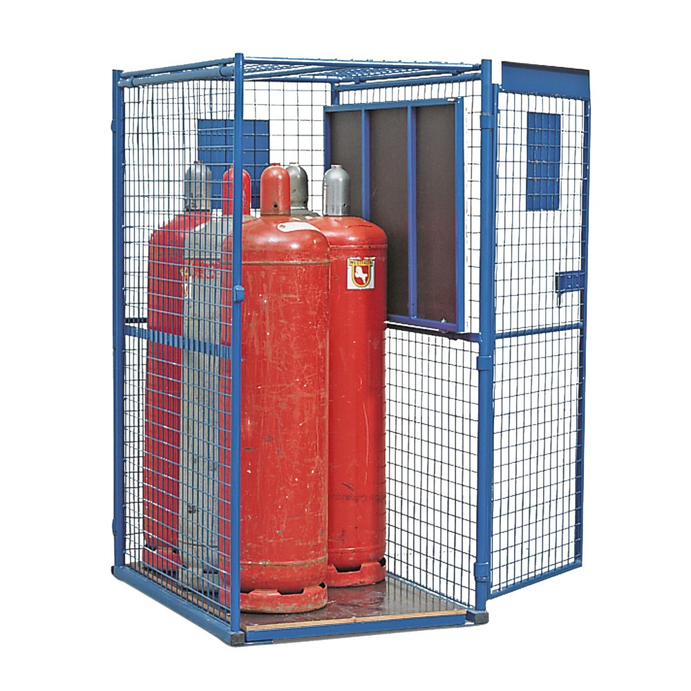 Produktabbildung: Gasflaschen-Gitterschrank, 1-türig, HxBxT 1.670 x 790 x 1.180 mm
