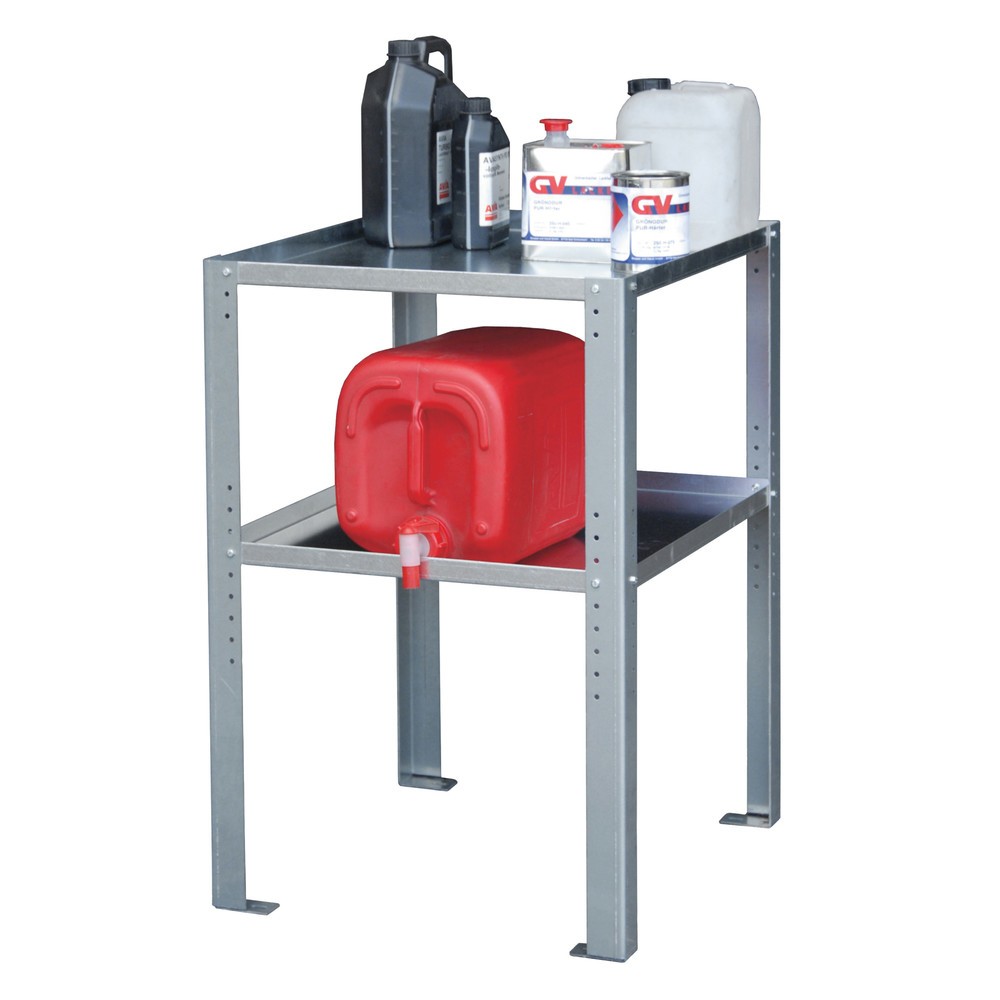 Produktabbildung: Gebinderegal für Bauer® Auffangwannen, 2 Böden
