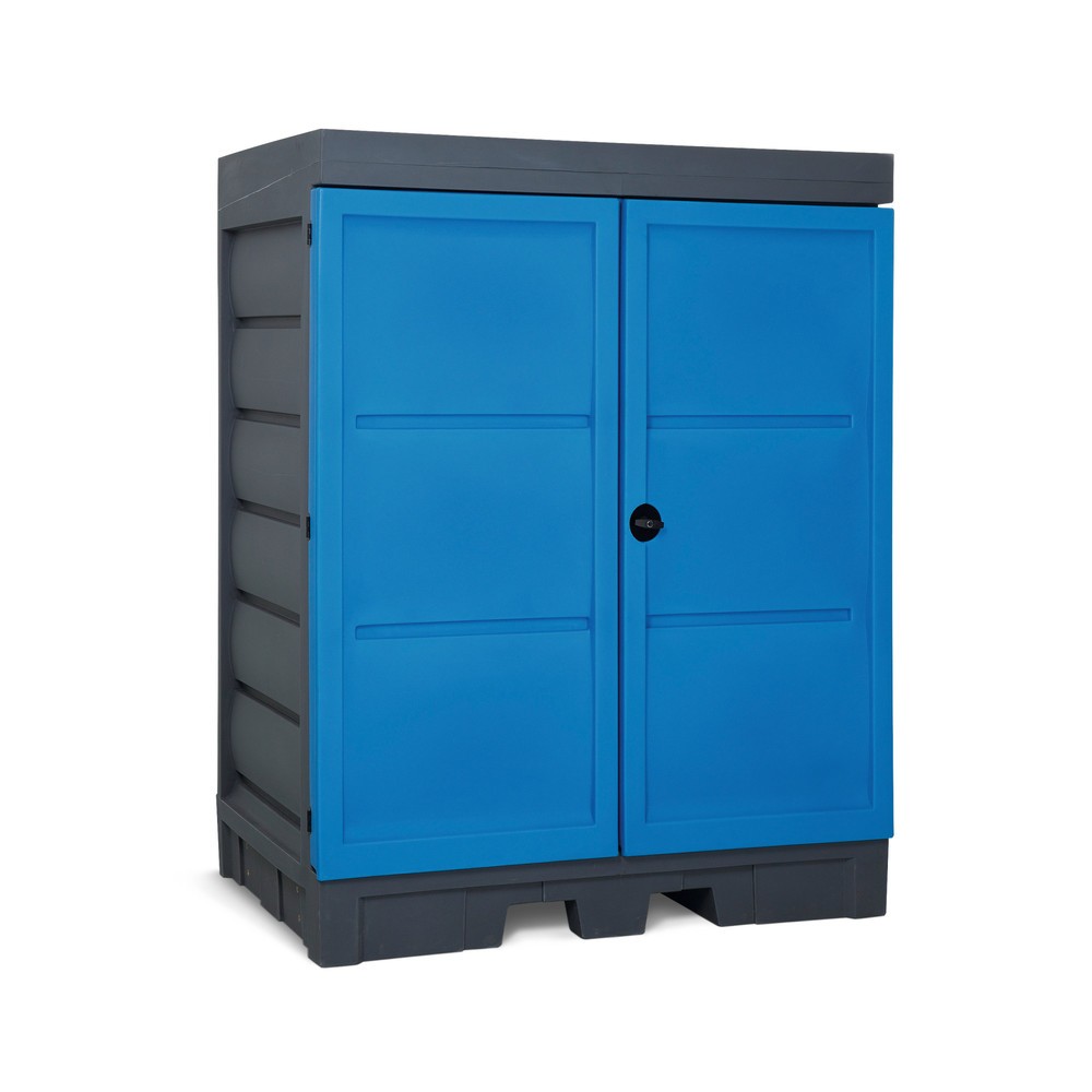 Produktabbildung: Gefahrstoff-Depot aus PE, HxBxT 1.980 x 1.560 x 1.080 mm, 2x 200 l