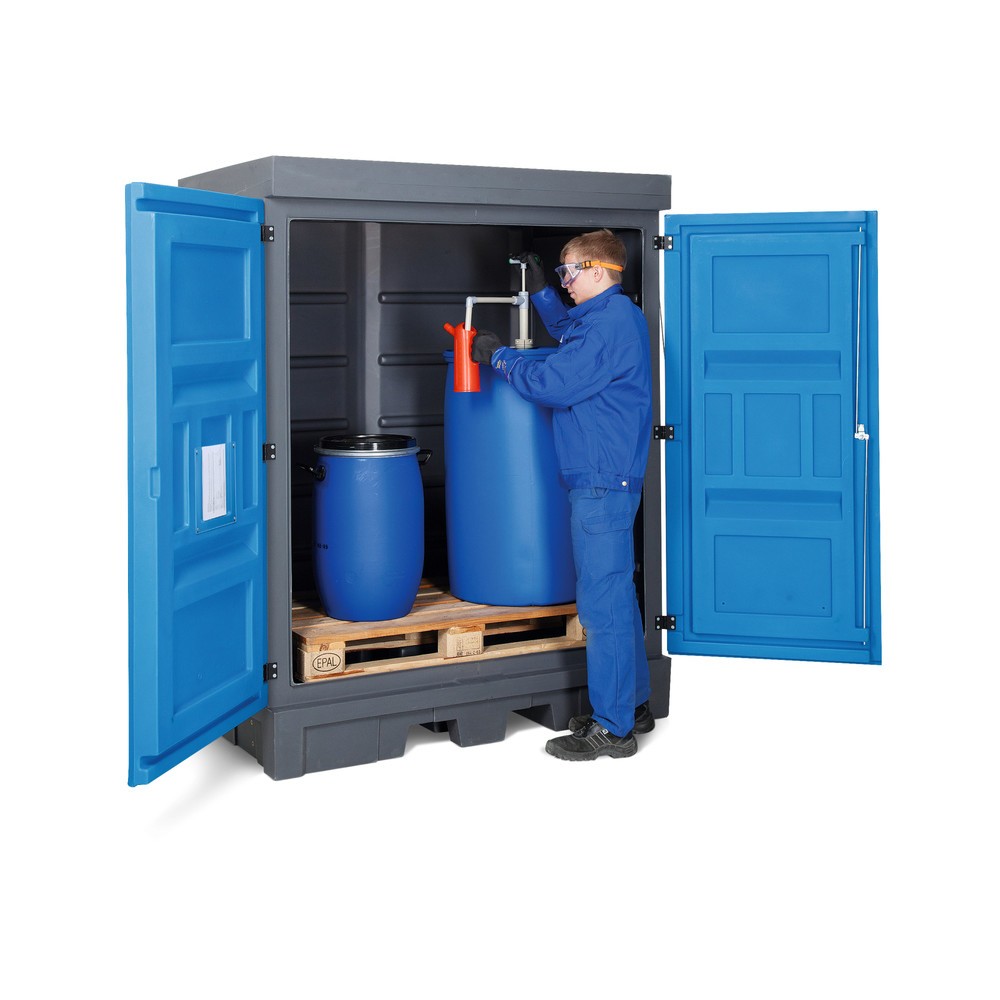 Produktabbildung Nr. 3: Gefahrstoff-Depot aus PE, HxBxT 1.980 x 1.560 x 1.080 mm, 2x 200 l