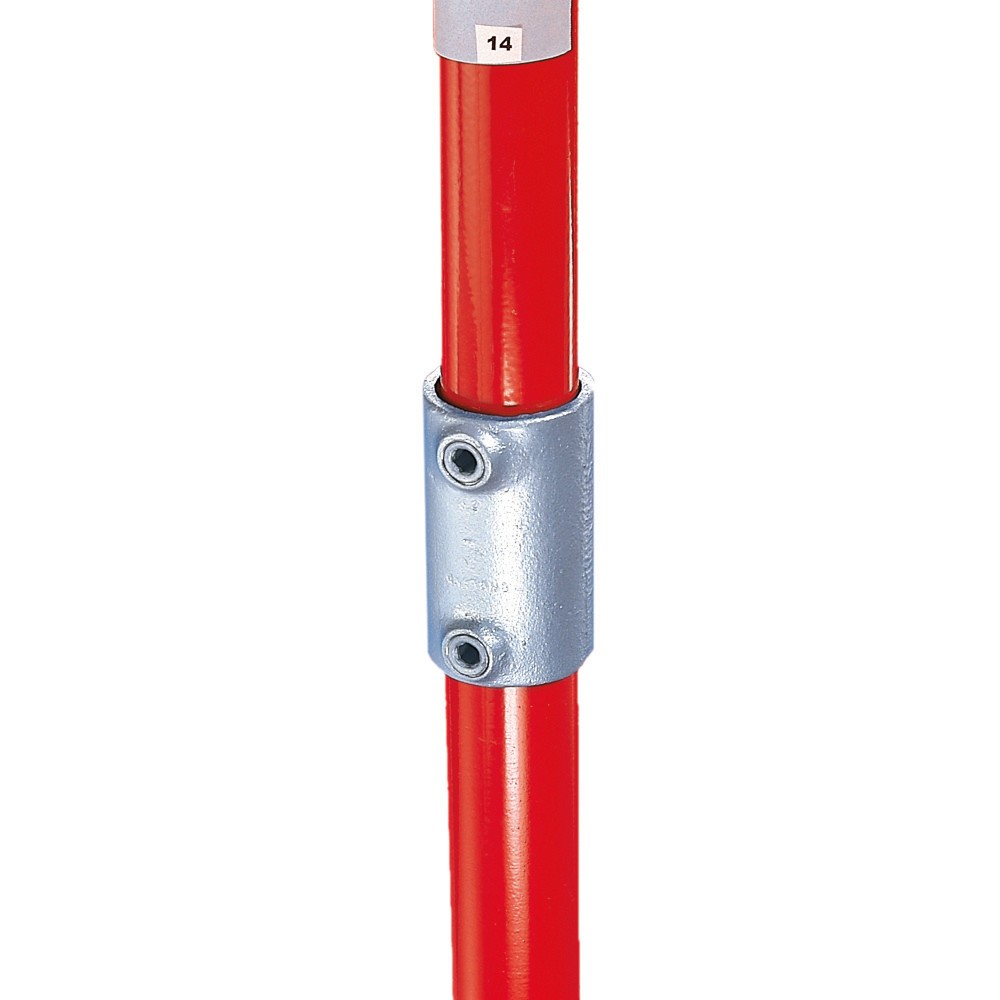 Produktabbildung: Gerader Verbinder für 2 Rohre, Aussen-Ø Rohr 26,9 mm