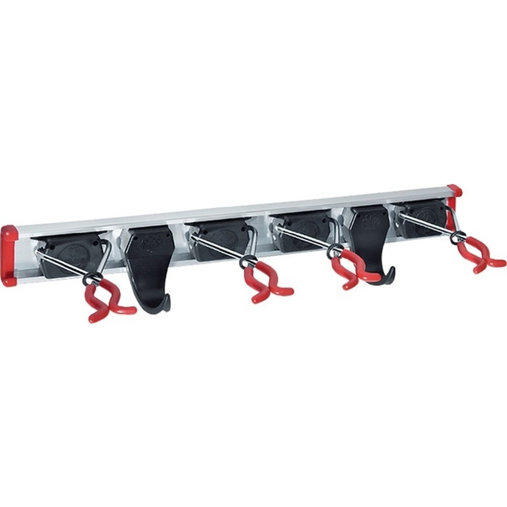 Produktabbildung: Gerätehalter, Haken 2 Halter4, Länge Führungsschiene 500 mm, Aluminium