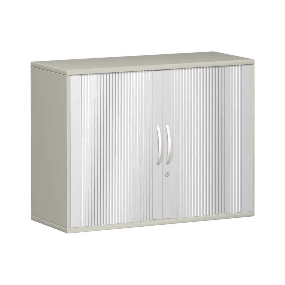 Produktabbildung: Geramöbel Querrollladenschrank Profi, 2 OH, Breite 1.000 mm, lichtgrau