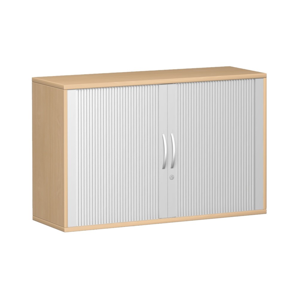 Produktabbildung: Geramöbel Querrollladenschrank Profi, 2 OH, Breite 1.200 mm, Buche