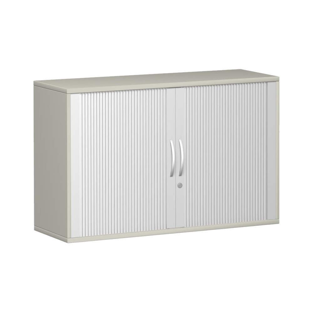Produktabbildung: Geramöbel Querrollladenschrank Profi, 2 OH, Breite 1.200 mm, lichtgrau