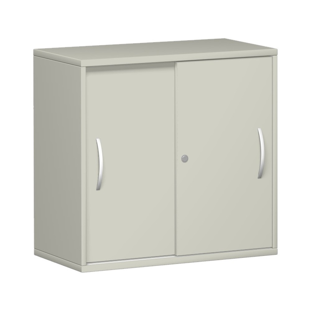Produktabbildung: Geramöbel Schiebetürschrank Profi, 2 OH, Breite 800 mm, lichtgrau