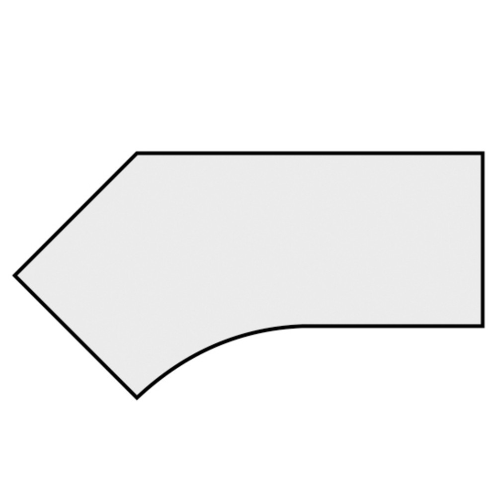 Produktabbildung Nr. 4: Geramöbel Büro-Schreibtisch Profi, Freiform-Tischplatte 135° rechts, C-Fuss-Gestell, BxT 2.166 x 1.130 mm, Buche