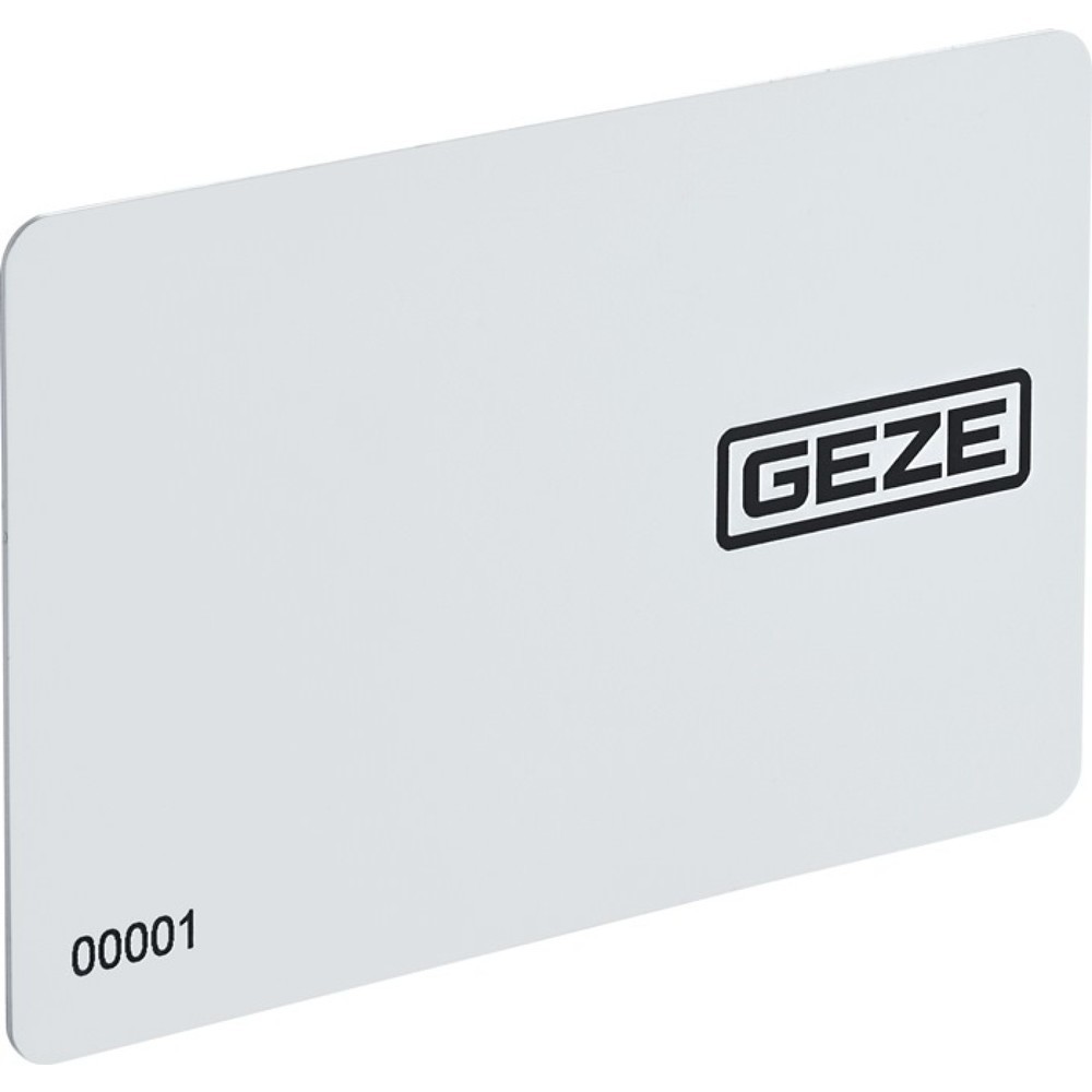 Produktabbildung: GEZE Zutrittskontrollsystem Ausweiskarte MIFARE DESFire EV2, Ausweiskarte RFID-Transponderkarte, weiss