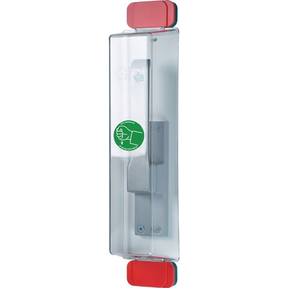 Illustration du produit: GFS Capot de porte de secours type E, plastique Macrolon transparent, protection des verrous flottants