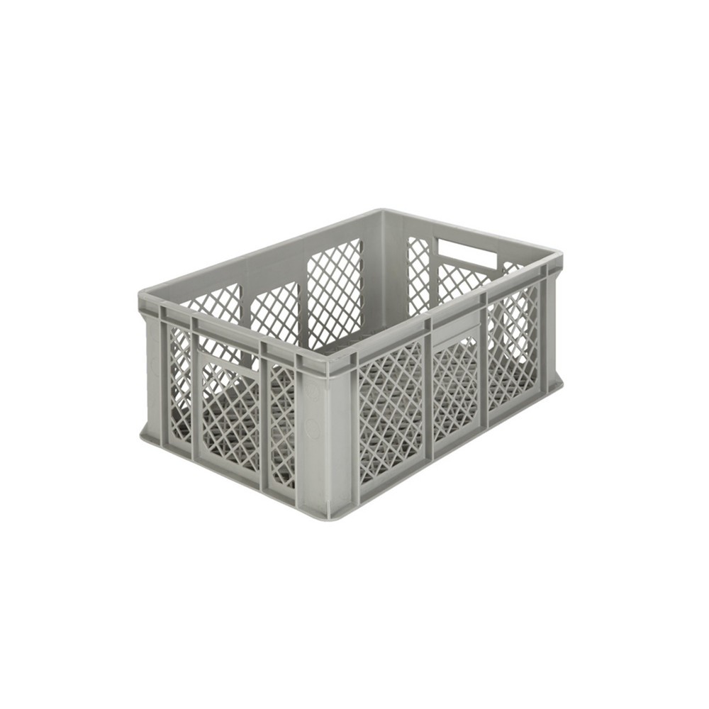 Produktabbildung: Gläserkiste, durchbrochen, grau, 600x400x240 mm