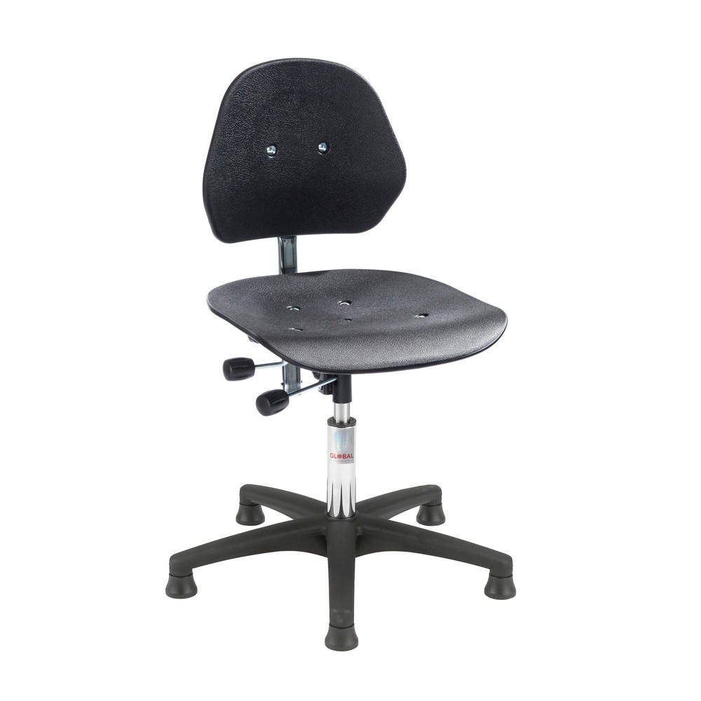Produktabbildung Nr. 1: Global Stole A/S Arbeitsdrehstuhl Solid, Sitzhöhe 520-710 mm, Bodengleiter, Kunststoffbasis