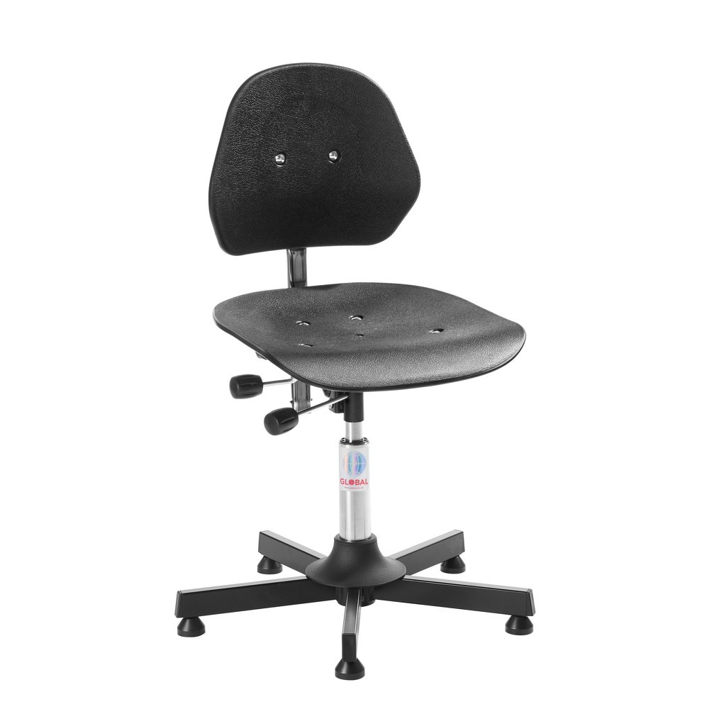 Produktabbildung: Global Stole A/S Arbeitsdrehstuhl Solid, Sitzhöhe 470-600 mm, Bodengleiter, Stahlbasis