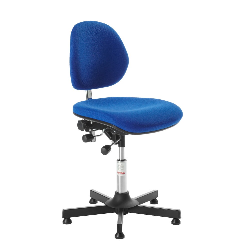 Illustration du produit: Global Stole A/S Chaise de travail pivotante Aktiv, hauteur d’assise comprise entre 520 et 650 mm, rembourrage en tissu, base acier
