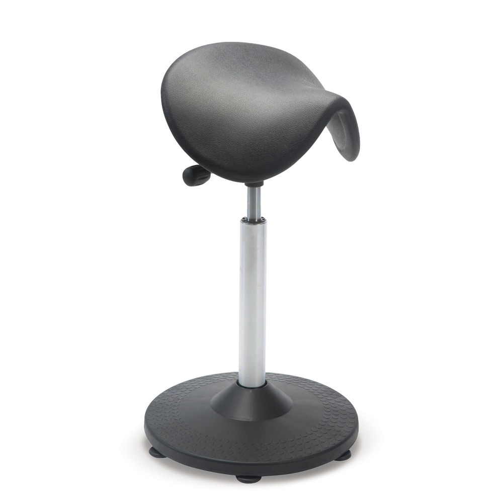 Produktabbildung Nr. 1: Global Stole A/S Tabouret Ergonomic, assise selle en PU, hauteur d’assise comprise entre 620 et 800 mm, réglage de l’inclinaison de l’assise, pied trompette, patins, noir