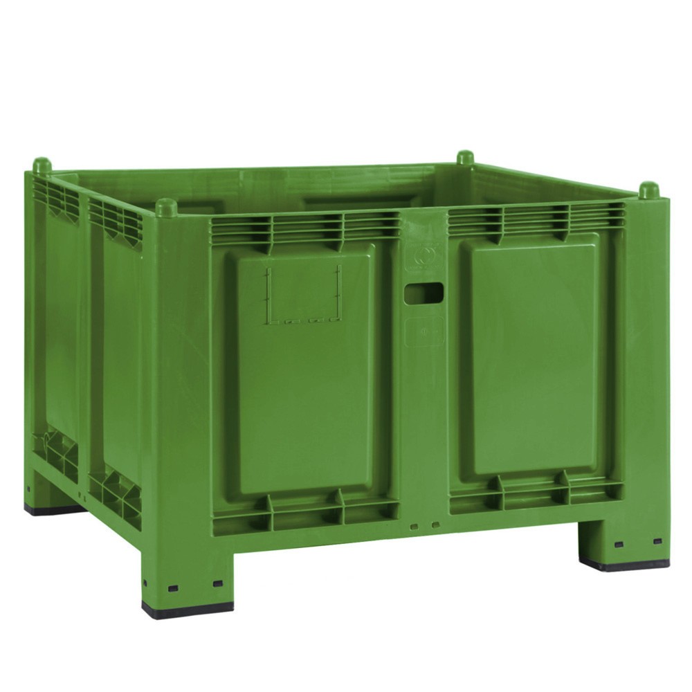 Illustration du produit: Grands conteneurs en polypropylène, 550 litres, avec pieds, vert