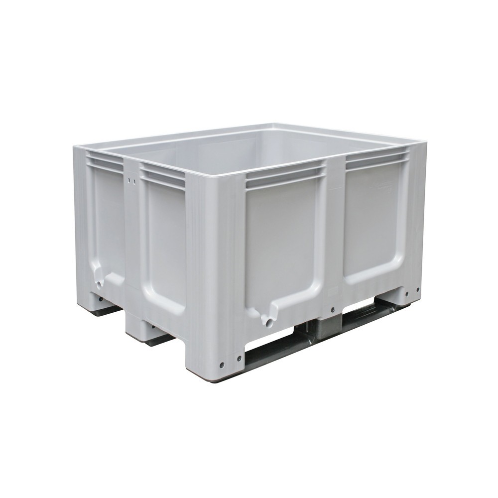 Illustration du produit: Grands conteneurs en polypropylène, 610 litres, avec traverses, gris