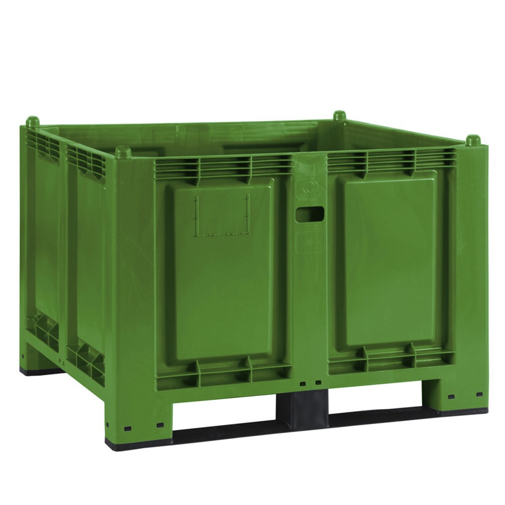 Illustration du produit: Grands conteneurs en polypropylène, 550 litres, avec traverses, vert