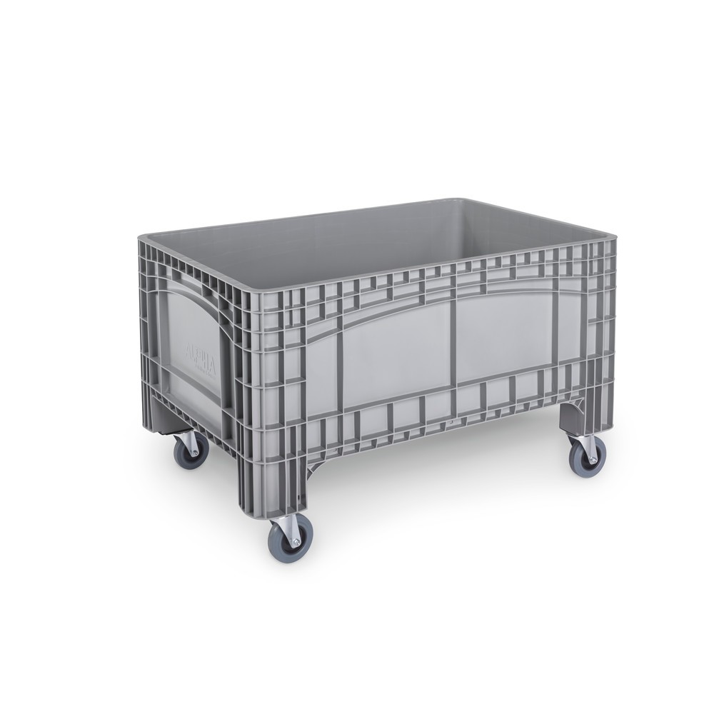 Produktabbildung: Grossbehälter L, HxBxT 800 x 1.200 x 580 mm, 354 Liter, 4 Lenkrollen, grau