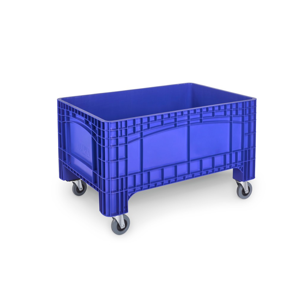 Produktabbildung: Grossbehälter L, HxBxT 800 x 1.200 x 580 mm, 354 Liter, 4 Lenkrollen, blau