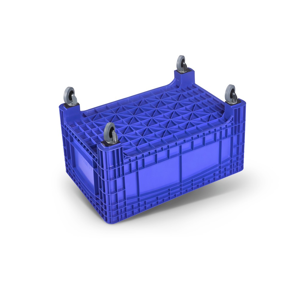 Produktabbildung Nr. 2: Grossbehälter L, HxBxT 800 x 1.200 x 580 mm, 354 Liter, 4 Lenkrollen, blau