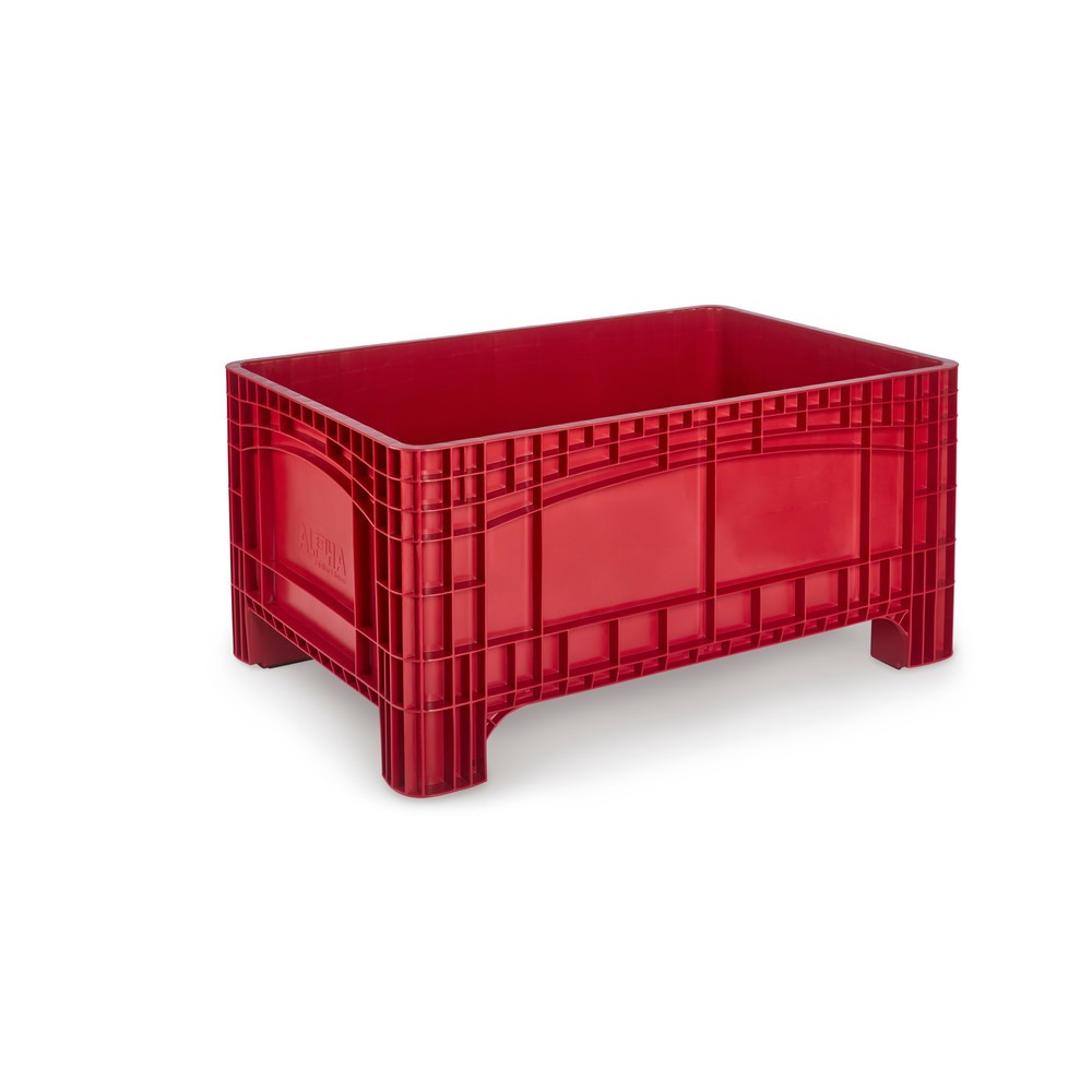 Produktabbildung: Grossbehälter L, HxBxT 800 x 1.200 x 580 mm, 354 Liter, 4 Füsse, rot