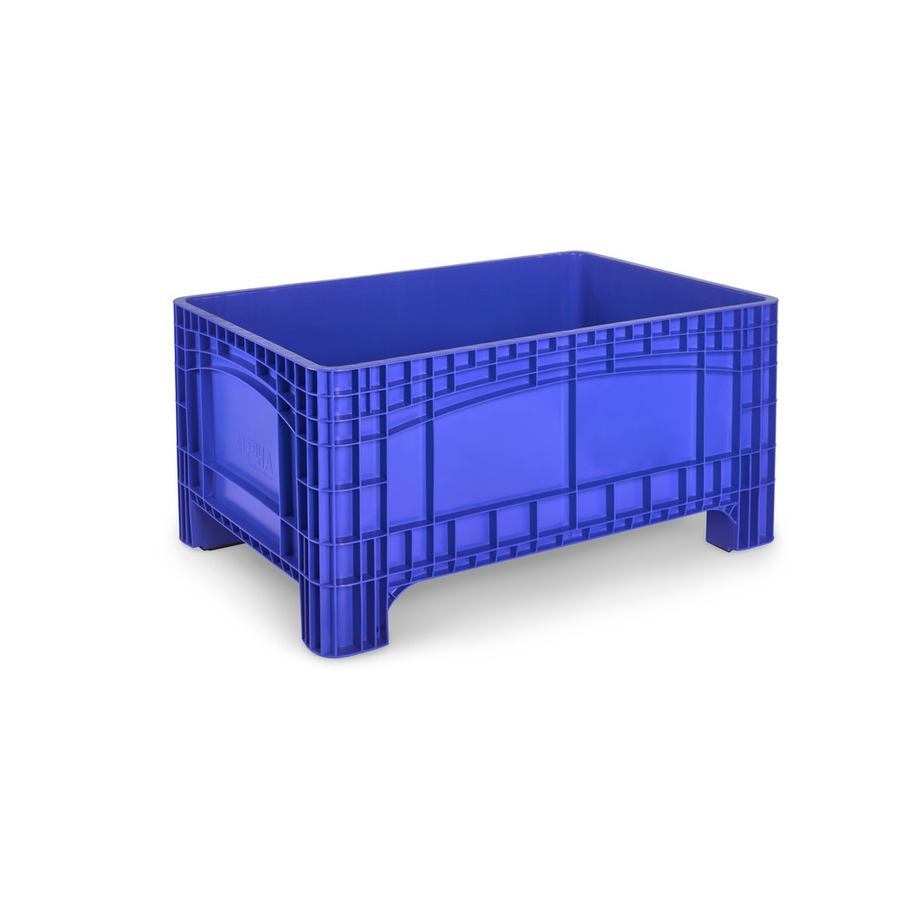 Produktabbildung: Grossbehälter L, HxBxT 800 x 1.200 x 580 mm, 354 Liter, 4 Füsse, blau