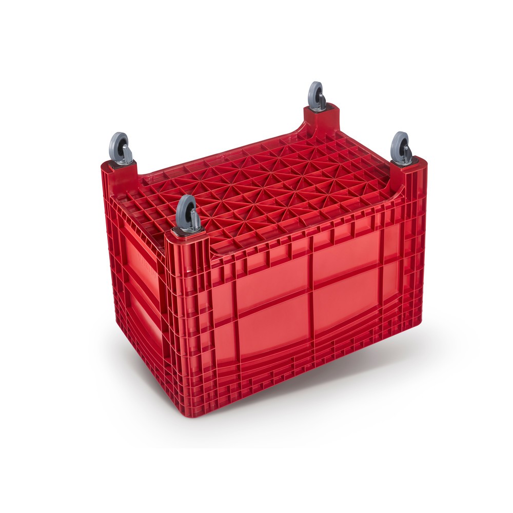 Produktabbildung Nr. 2: Grossbehälter XL, HxBxT 800 x 1.200 x 800 mm, 535 Liter, 4 Lenkrollen, rot