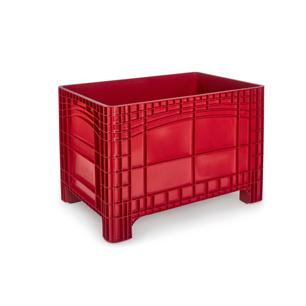 Produktabbildung: Grossbehälter XL, HxBxT 800 x 1.200 x 800 mm, 535 Liter, 4 Füsse, rot