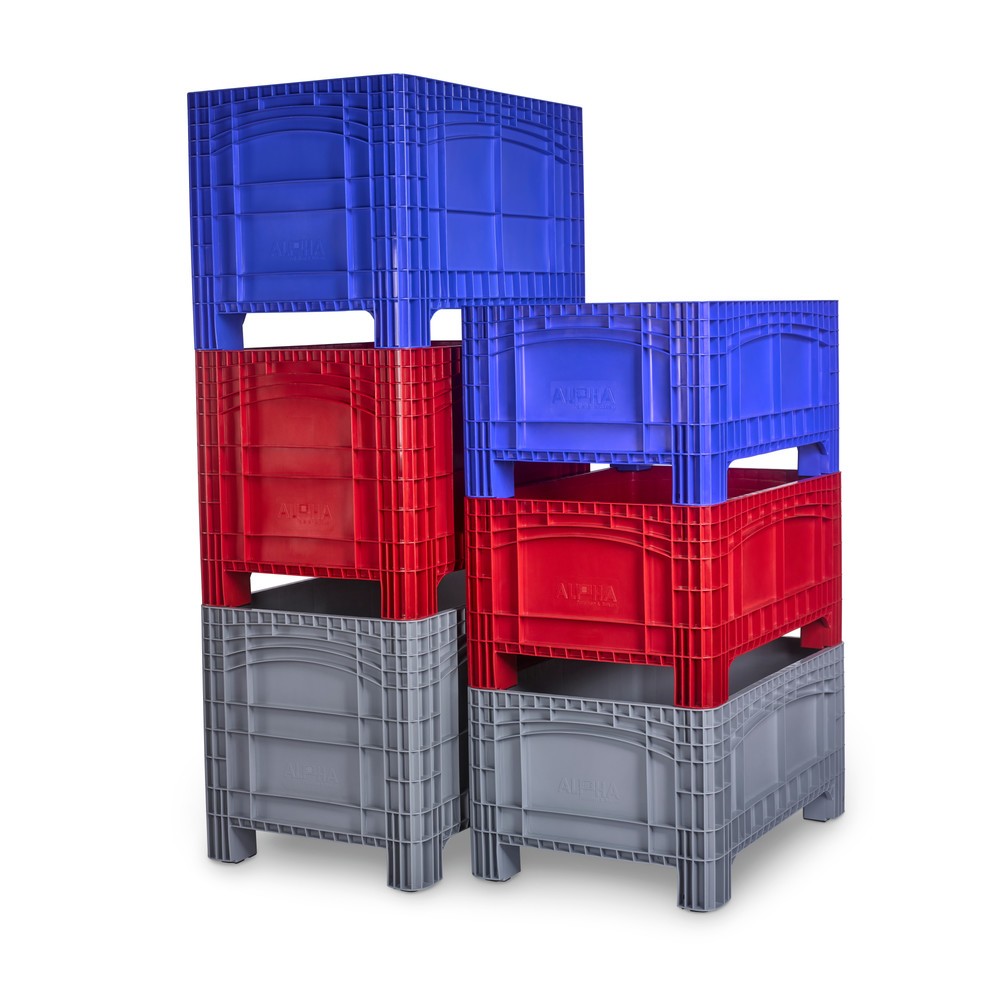 Produktabbildung Nr. 3: Grossbehälter L, HxBxT 800 x 1.200 x 580 mm, 354 Liter, 4 Füsse, rot