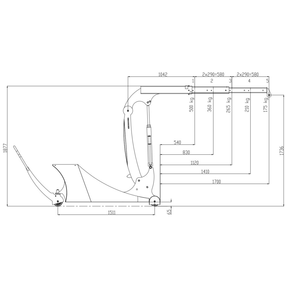 Produktabbildung Nr. 3: Grue mobile à contrepoids, capacité de charge 500 kg