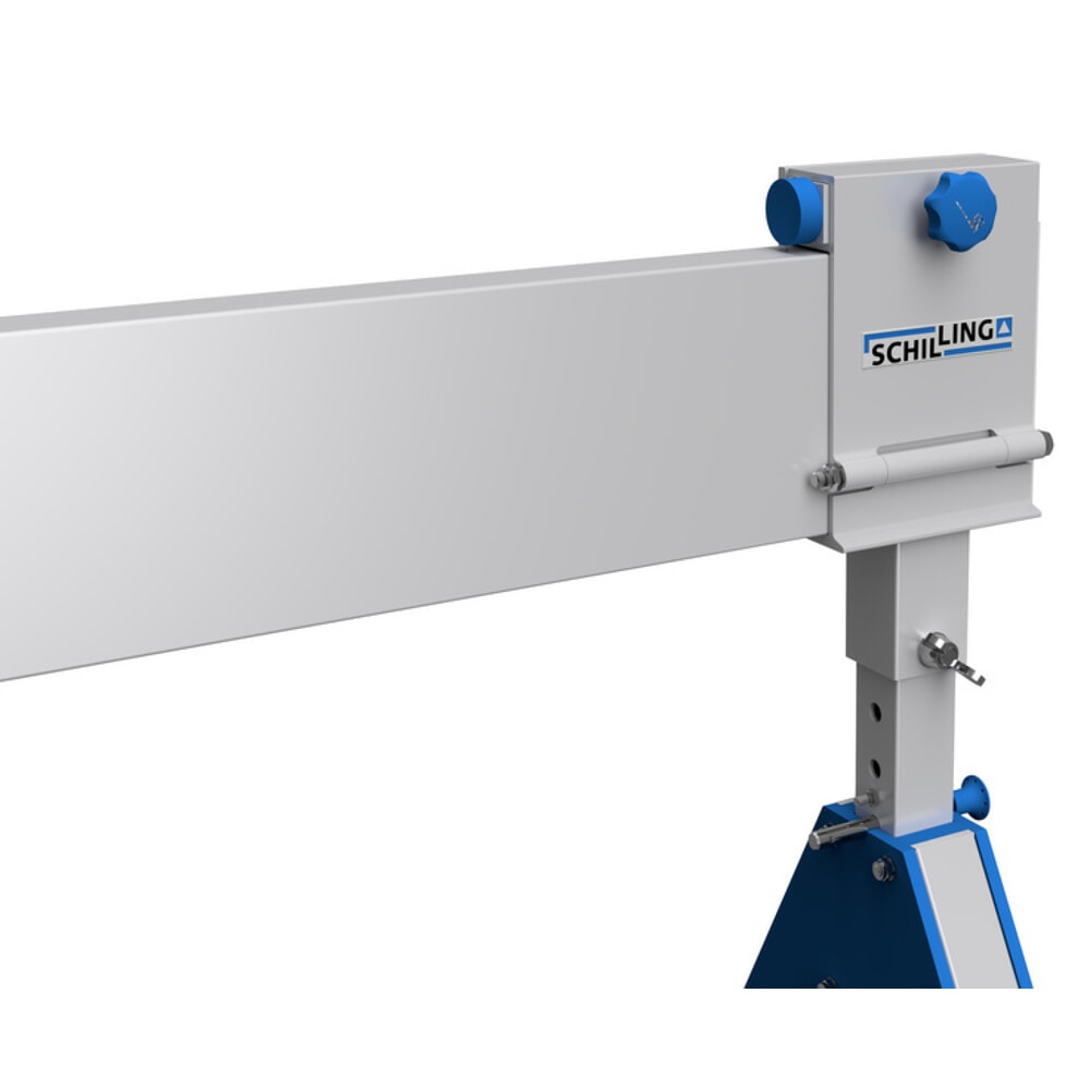 N° de l'image du produit 5 : Portique de levage SCHILLING en aluminium avec double traverse divisible, point d'accrochage 2 155 -3 655 mm, longueur 6 000 mm, capacité de charge 1 000 kg