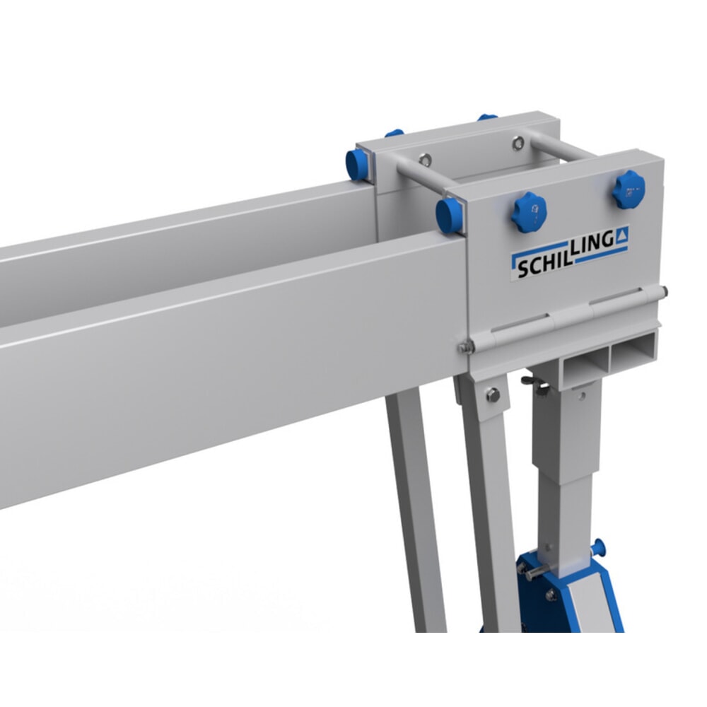 N° de l'image du produit 6 : Portique de levage SCHILLING en aluminium avec double traverse divisible, point d'accrochage 2 155 -3 655 mm, longueur 6 000 mm, capacité de charge 1 000 kg