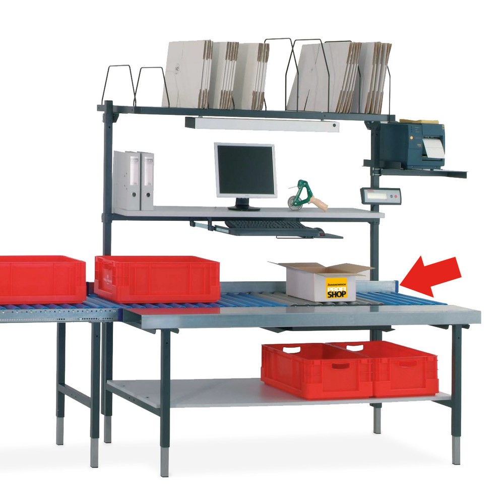 Produktabbildung Nr. 2: Guidage latéral pour système de table d’emballage Rocholz, compatible avec table pour convoyeur à rouleaux