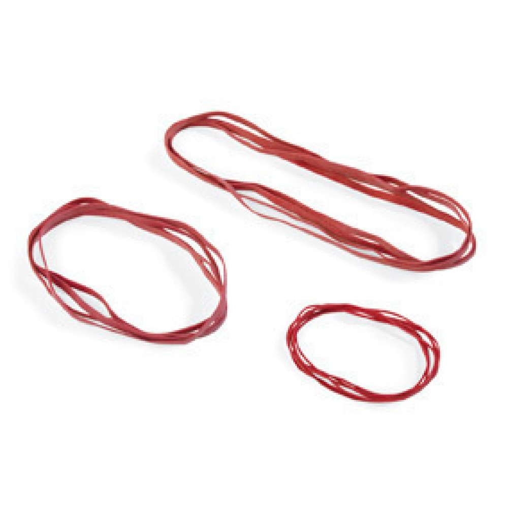 Produktabbildung: Gummibänder, BxØ 5 x 120 mm, rot, ca. 315 Stk/VE