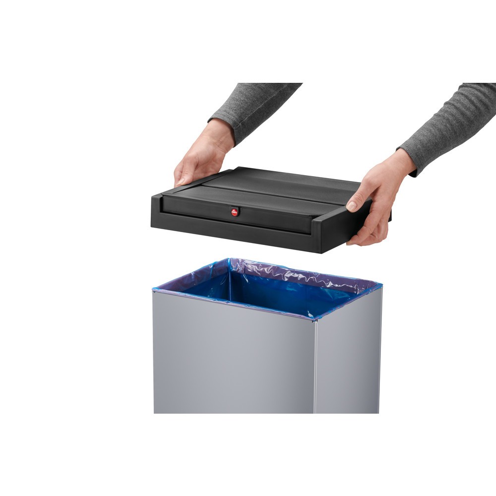 Produktabbildung Nr. 2: Hailo Abfallsammler Big-Box Swing XL, 52 Liter silberfarbig