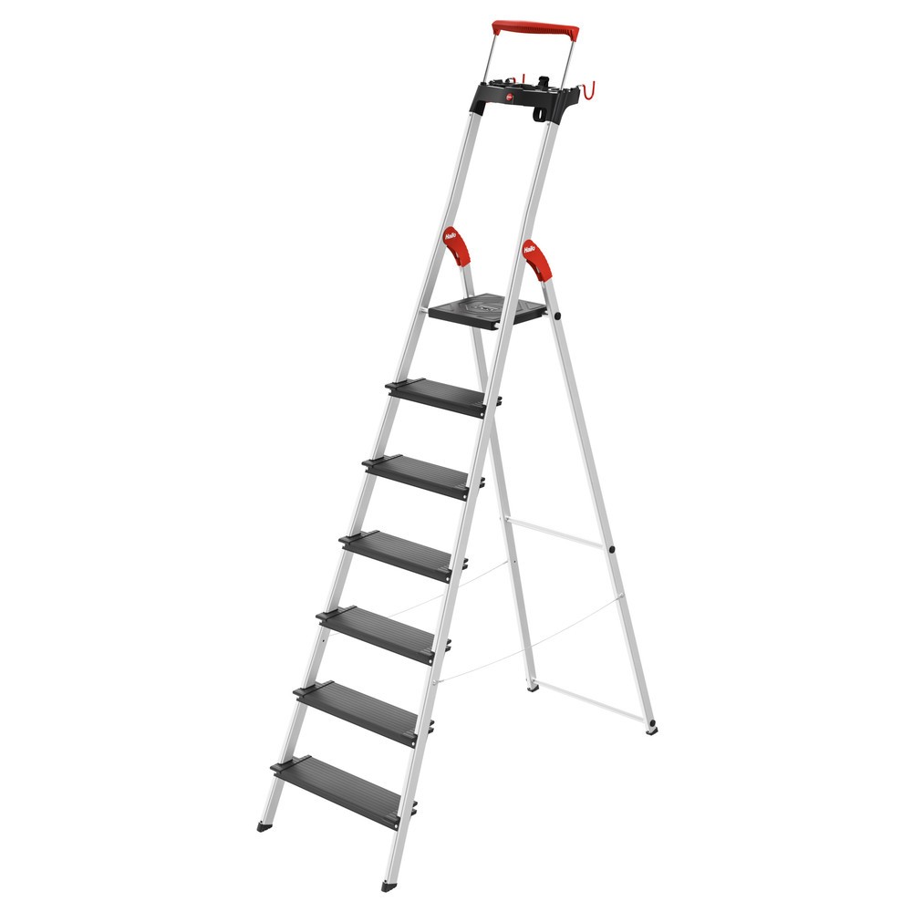Produktabbildung Nr. 1: Hailo Stufen-Stehleiter L100 TopLine, Standhöhe 1,50 m