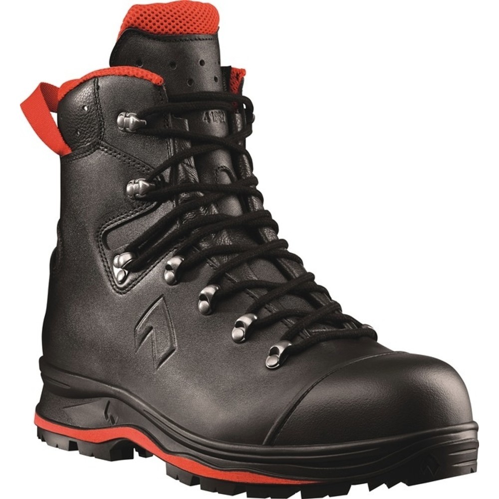 Produktabbildung: HAIX Sicherheitsstiefel TREKKER PRO 2.0, S3 HRO HI CI WR SRC EN ISO 20345, Grösse 12 (47) schwarz/rot, Waterproof Leder