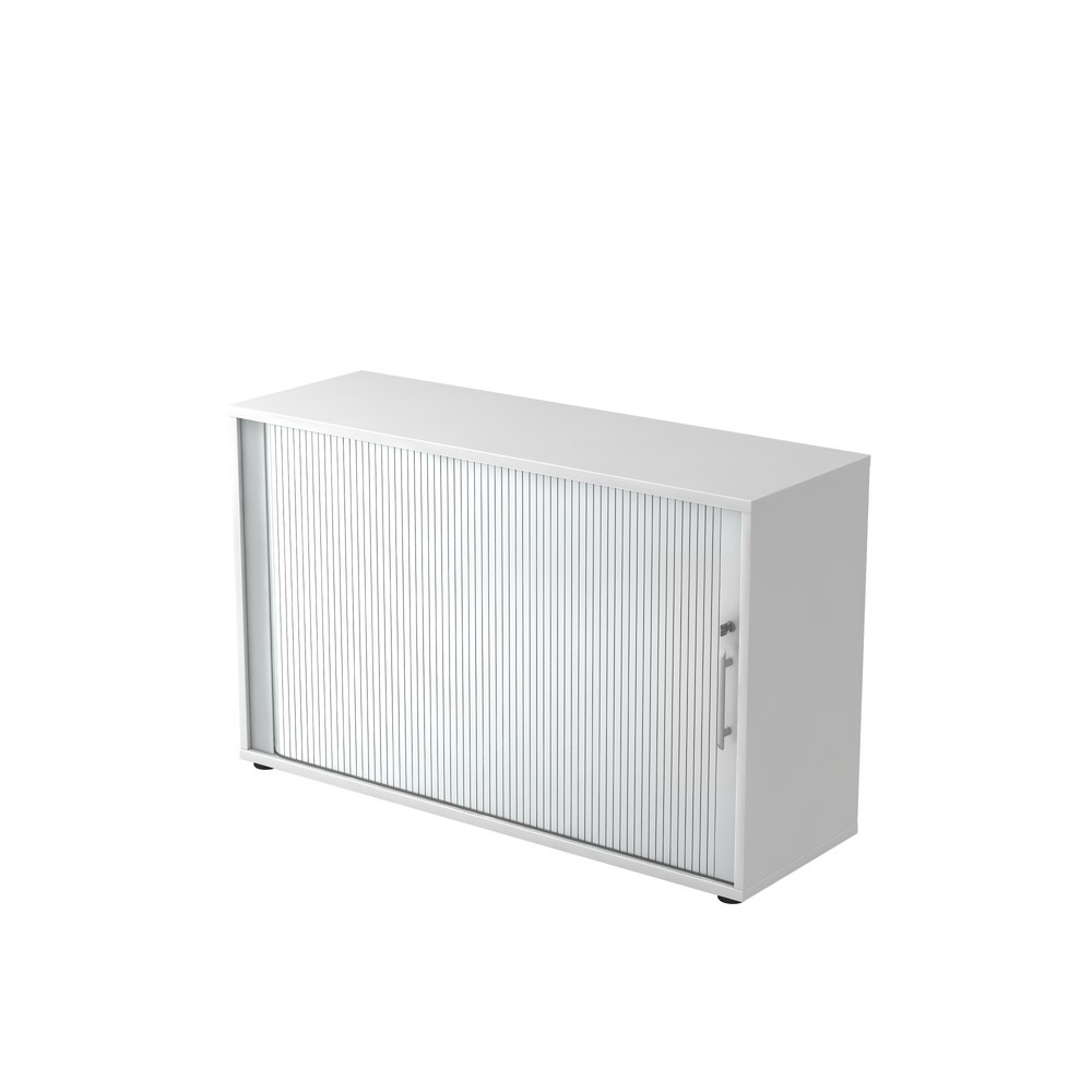 Produktabbildung: Hammerbacher Rollladenschr.hor. 2OH 120cm RE Weiss/Silber