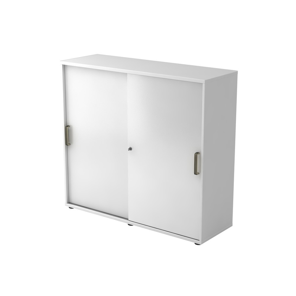 Produktabbildung: Hammerbacher Schiebetürschrank 3OH 120cm SG Weiss/Weiss